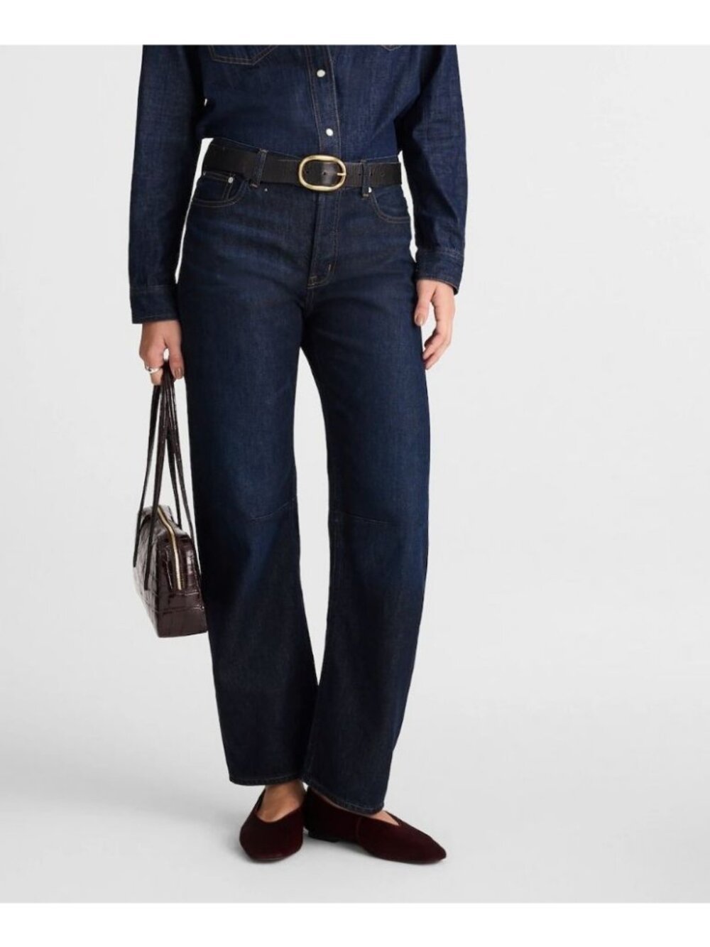 Madewell The Petite Darted Barrel-Leg Jean in SoftDrape Size 30P NWT NY511